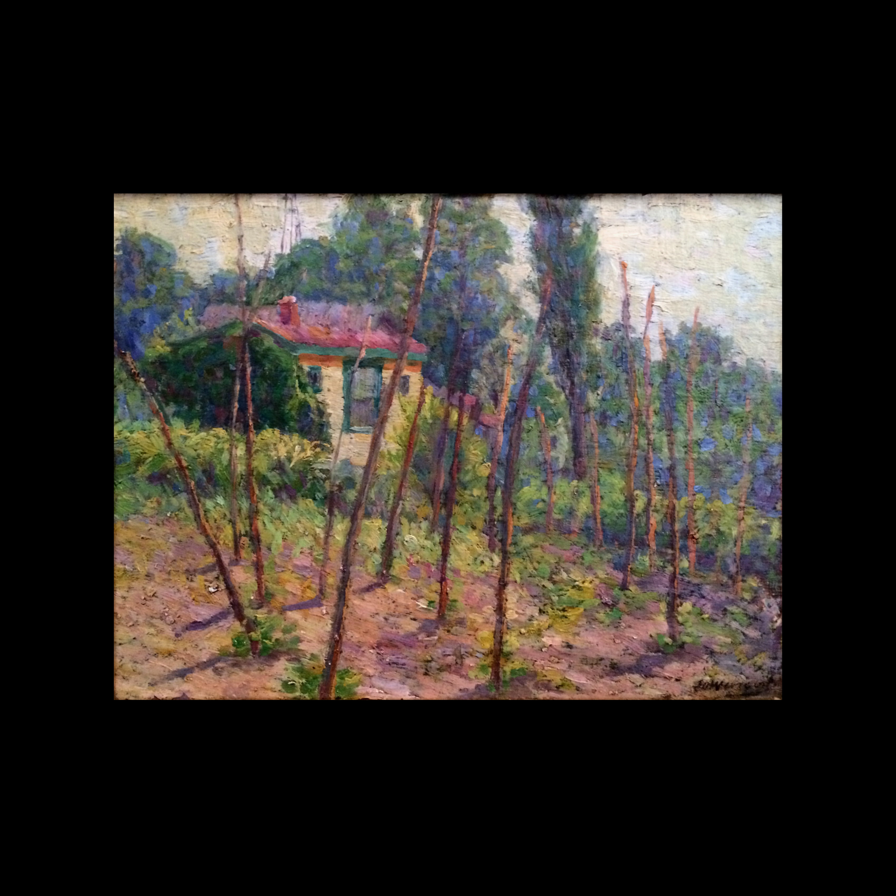 Edward Oswald Wingert (1864 – 1934) Oil Painting Orchard Farmhouse