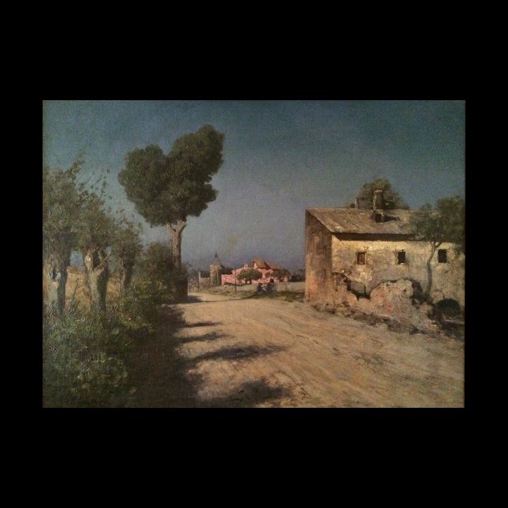 Curt Agthe (1862 – 1943) Oil Painting The Road to Rome – David Smernoff