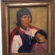 Martha Walter (1875 - 1976) Oil Painting Mother and Child c.1920s
