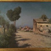 Curt Agthe (1862 - 1943) Oil Painting The Road to Rome
