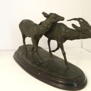 Irenee Rochard [1906-1984] : <i>Couple d’Antilopes</i>, ca.1920s.