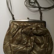 Sterling silver and leather designer handbag