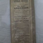 Miss Mary Anderson photograph with Lady of Lyons broadside c. 1870