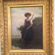 Henri Van Seben (!825-1913) Belgian Impressionist painting Morning Light c.1880