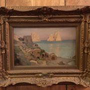 Lord Frederic Leighton (1830-1896) British Impressionist Coastal Scene with Ruins circa 1890