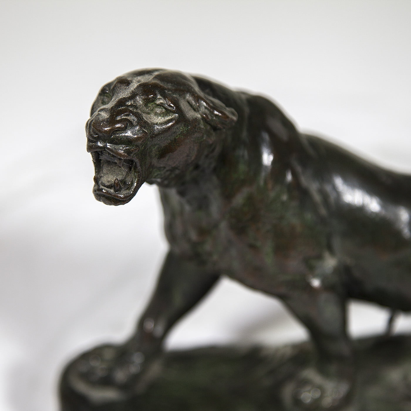 Charles Valton [1851-1918] French bronze “Panther hunting”, ca.1890.