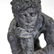 "The Thinker" American School Bronze Sculpture circa 1960's