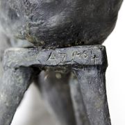 [unattributed] American school bronze sculpture : <i>The thinker</i>, 1964.