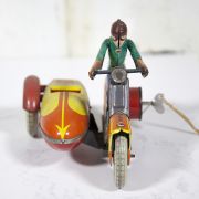 Vintage Russian Tin Motorcycle and Sidecar Windup Toy