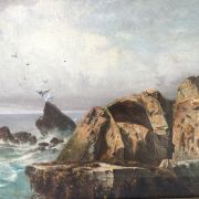 Andrew W Warren [ -1873] American artist "Mt. Desert Island" 1866