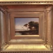 Unknown Artist American School ” Hunters in the Marsh” circa 1860p