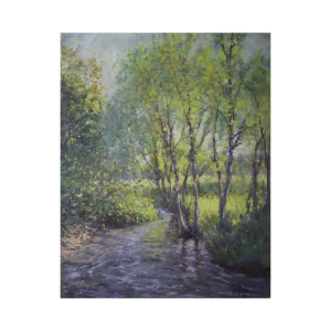 Hal Robinson [1867-1933] American Impressionist / Tonalist Painting Forest Glow, ca.1914