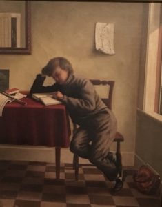 Wesley Vernier (born 1820) California Artist "The Young Student" circa 1860