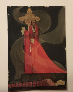 Mexican-American School ” Mystical Men in Red” circa 1930