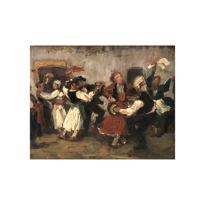 Karoly Krusnyak [1889-1960] Hungarian Artist “Dancing in