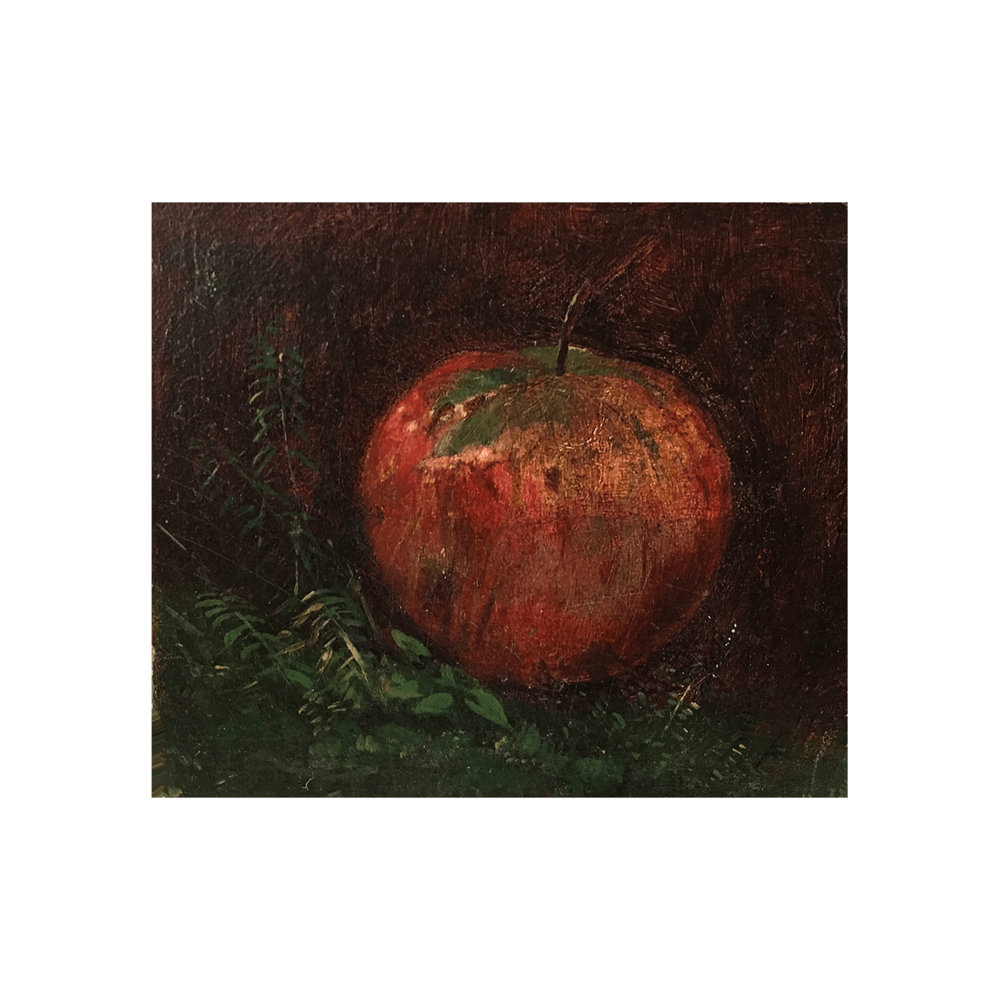 American School still life "An Apple" circa 1870