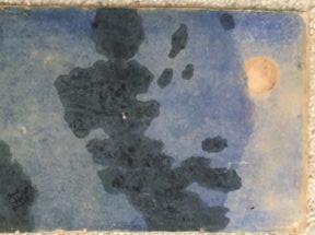 American School Modernist landscape "Moon and Mountain" circa 1930