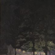 William Sherman Potts [1876 - 1930] New York Artist Impressionist painting "The Garden Party" circa 1920