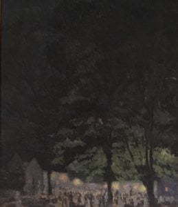 William Sherman Potts [1876 - 1930] New York Artist Impressionist painting "The Garden Party" circa 1920