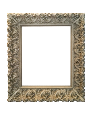 Spanish Art Nouveau picture frame in wood and gesso, ca.1880