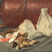 E D Lyon [19th-century] Connecticut painter "Still life with candy and nuts", 1888.
