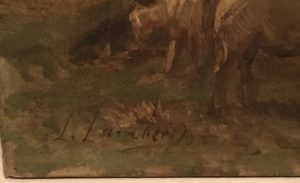Louis Eugene Lambert [1825 - 1900] French animal painter "Sheppard and his flock" ca.1880