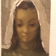 Latin American School "Woman with Shawl" circa 1940
