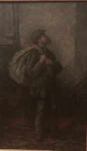 [unattributed] American school Home from war, ca.1865 Oil on canvas ? x ? inches Signed at lower left center [illegibly].
