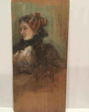 American school impressionist study “Elegant woman”, ca.1880.