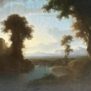 Attributed to Washington Allston [1779-1843] Romantic painting : <i>A memory of Italy</i>, 1827.