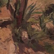 Juan Orihuel [1906-1982] Argentine Artist : The garden well, 1944.