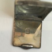 Caleb Shields [ca.1747-1782] early American silver <i>Urn snuff box with base compartment and hinged top lid<i>, ca.1773.