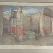 Giovanni Antonio Raggi [possibly 1866-1947] Italian watercolor : Classical ruins, 1883.