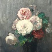 Henri-Julien Dumont [1859-1933] French still life : <i>Still life with roses</i>, ca.1900.