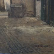 N. Smirnoff [early 20th century] realist painting : <i>The alleyway</i>, ca.1910.
