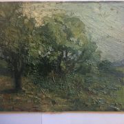 John Fabian Carlson [1874/75-1945] American impressionism : <i>In the Russell War Garden</i>, 1918.