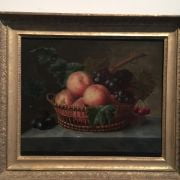 Pierre Duval Le Camus [1790-1854] French Still life : <i>Still life with peaches,cherries and grapes</i>, 1818.