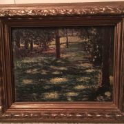 Miriam Rocher [1886-1971] French impressionist : <i>Forest light</i>, ca.1910.