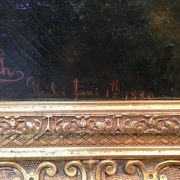 Anton Gerlach  [ 19th century] American barbizon landscape  “Philadelphia “circa 1880