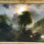Anton Gerlach  [ 19th century] American barbizon landscape  “Philadelphia “circa 1880