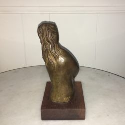 Kenneth Hari [born 1947] American Modernist woman Bronze 6 x 3-1/2 x 3 inches Signed and numbered 8/10.