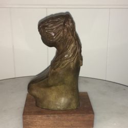 Kenneth Hari [born 1947] American Modernist woman Bronze 6 x 3-1/2 x 3 inches Signed and numbered 8/10.