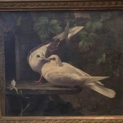 Eugène Remy Maes [1849-1931] : <i>Doves</i>, ca.1927.