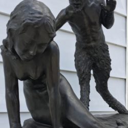 Herman Wurth [1880-1954] bronze : <i>The mermaid and fawn</i>, ca.1920.b