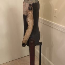 American Folk art wooden sculpture "Man with Mustache" circa 1920's