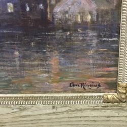 CARL RINGIUS [1879-1950] : HARTFORD, CT SEASHORE, CA.1940S.