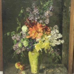 Ludwig Muhrmann [1886-1940] : <i>Flowers with apples</i>, 1938.