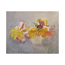 Ernst Morgenthaler [1887-1962] : Early blooms, ca.1950s.