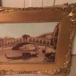 <i>Grand tour photograph of Venice hand-colored triptych</i>, ca.1880.