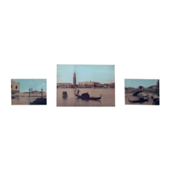 <i>Grand tour photograph of Venice hand-colored triptych</i>, ca.1880.